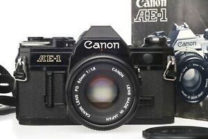 CANON AE-1  + Canon FD  1,8 / 50 mm + Strap + Lens Cap + Instruction Booklet