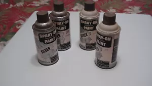 vintage belmont industries silver spray paint 1960, decorator paint 4 cans. - Picture 1 of 6