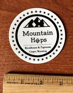 BERGHOPFEN BRAUEREI BRAUEREI BIER AUFKLEBER Casper Wyoming WY Craft Micro Aufkleber - Bild 1 von 1
