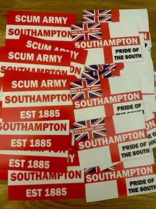 24 x Southampton FC Stickers - Flag Scarf  Badge - Scum army - Picture 1 of 1