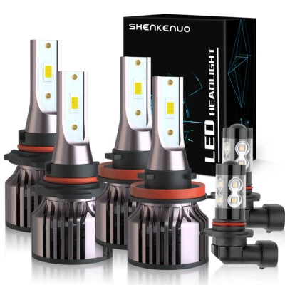 For Ford Lobo 2015-2019 LED Headlights Hi-Low Beam+Fog Light Bulbs 9005 H11 9145 - Image 1 of 4