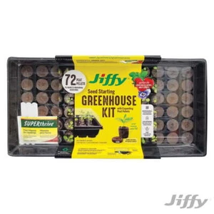 Jiffy 72 Cell Greenhouse Seed Starter Kit with 36mm Peat Pellets - Picture 1 of 11