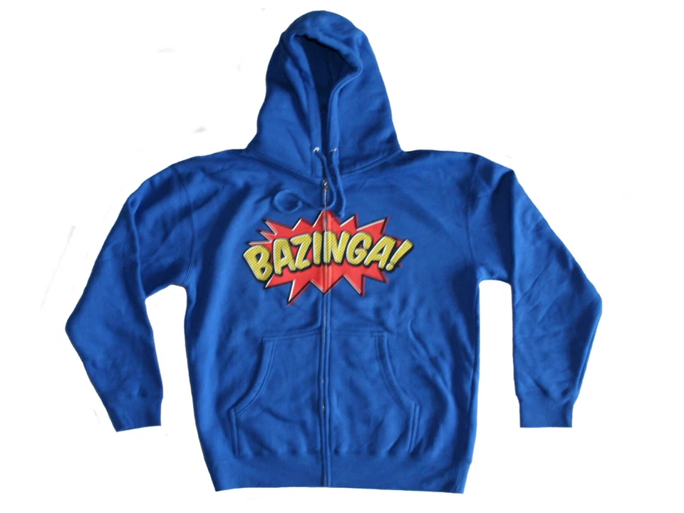 Chaqueta unisex Big Bang Theory Bazinga cremallera completa con capucha para adultos nueva con etiquetas Foto 1 de 1