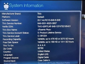 Tivo Roamio Plus TCD848000 Black DVR - Lifetime Service - 3TB Storage 478 HD Hrs - Picture 1 of 3