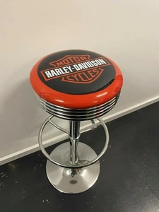 HARLEY DAVIDSON MOTORCYCLES PREMIUM BAR STOOL ADJUSTABLE HEIGHT - Picture 1 of 12