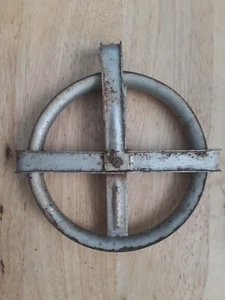Antique Vintage Wheel Pulley 5.25" Wide Wheel, 6.25" wide Total Unmarked WORKS - Picture 1 of 24