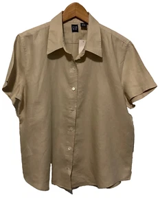 ***GAP***100% Linen button down short sleeved Shirt XL - Picture 1 of 7