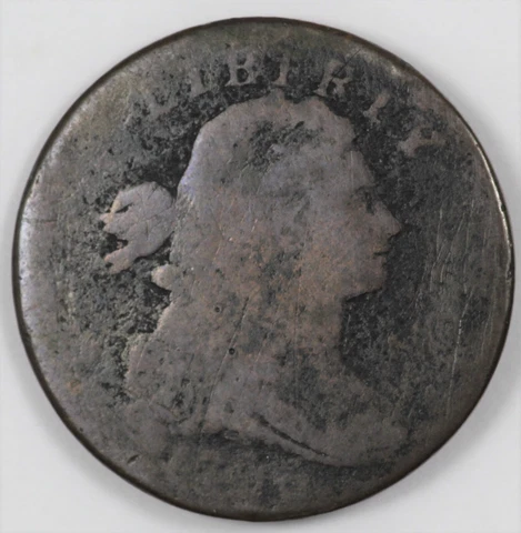 1796 Draped Bust LIHERTY ERROR US Copper Large Cent 1C S-103 R.4 Cover