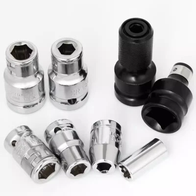 1/4" 3/8" 1/2" Square Drive To 1/4" / 8mm (5/16") / 10mm Hex Bit Holder Adapter - Image 1 of 4