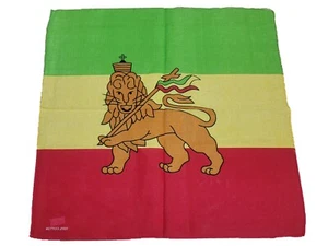 2pcs. LION OF JUDAH ,RASTA  BANDANNAS HEAD WEAR 22" x 22"  - Picture 1 of 2