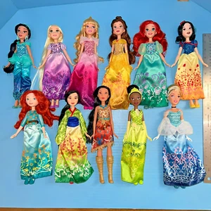 Shimmering Dreams Collection 11 Disney Princess Dressed Dolls Lot Hasbro 2016 - Picture 1 of 9