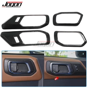 Real Carbon Fiber Inner Door Handle Panel Trim For Ford Bronco Raptor 2021-2024 - Foto 1 di 9