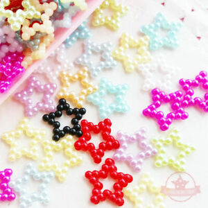 Wholesale Pack 2000 pcs 12mm Star Pearlized Flatback Multicolored Mix Deco