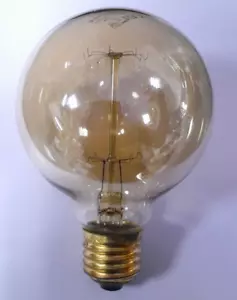 2x 40W Antique Vintage Squirrel Cage Filament Dimmable G80 Amber Bulb E27 - Picture 1 of 3