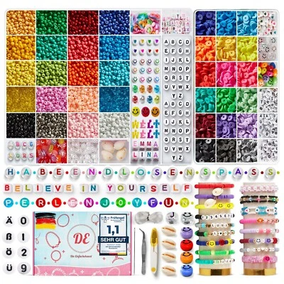 Rocailles Ton Perlen Glasperlen für Armbänder,Perlen set,Basteln Selber Machen - Bild 1 von 4