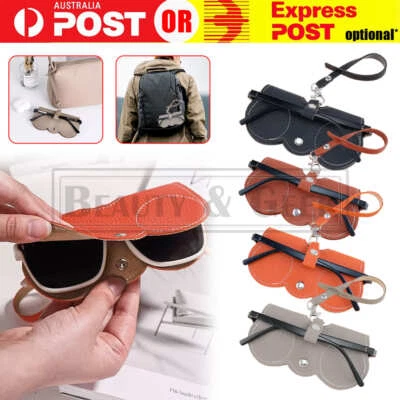 PU Leather Eyeglass Sunglasses  Glasses Portable Storage Case Soft Pouch Bag - image 1 of 4