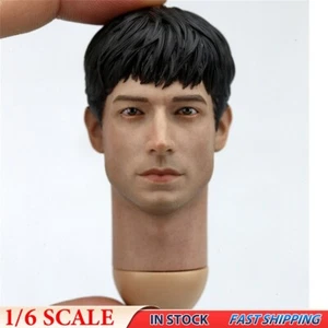1/6 Grant Gustin Flash Male Man Head Sculpt F 12" Hot Toys Worldbox Body Figure - Picture 1 of 11