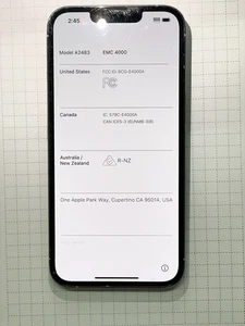 Apple iPhone 13 Pro, Fully Unlocked, 128GB, Silver, 6.1 in Screen, A2483 - Picture 1 of 5