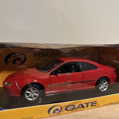 Gate Peugeot 406 Coupe Die Cast Model 1:18 Scale Red New With Box - Image 1 of 4