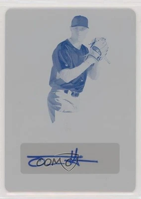 2017 Leaf Metal Draft Future Stars Printing Plate Cyan 1/1 Tanner Houck Auto uk2 - Image 1 of 3