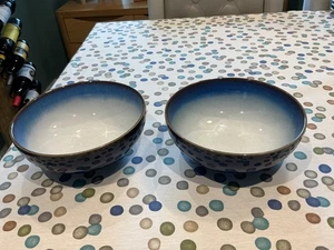 DENBY BLUE HAZE CEREAL / DESSERT BOWLS X 2 STONEWARE EXCELLENT CONDITION LOT A - Picture 1 of 16