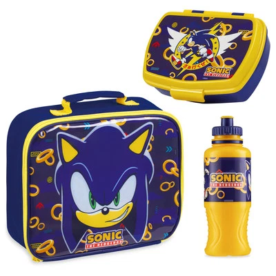 Sonic TheHedgehog Kids Lunch Set  - Lunch Bag, Lunch Box & Water Bottle 430m - Image 1 of 4