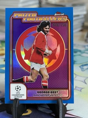 George Best 2024-25 Topps Finest UEFA Prized Footballers refractor azul/150 Foto 1 de 2