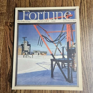 Vtg FORTUNE Magazine January 1941 | WWII War Dept - 1940 - Amer. Can - Alajalov - Picture 1 of 24