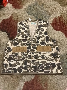 Vintage Game Winner Sportswear Camouflage Hunting Vest Adult Size L Brown Camo - Picture 1 of 6