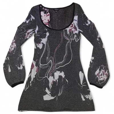 Mini Vestido Vintage Y2K Bebe Metálico Abstracto - Talla M Foto 1 de 4