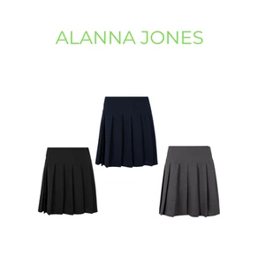 Girls All Round Pleated School Skirt Zip Drop Waist Sizes Girls 9-16-Women 8-20 - Picture 1 of 5