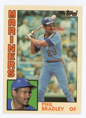 1984 Topps Traded #15T Phil Bradley RC NM-MT+ - Image 1 of 2