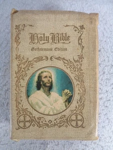 Gethsemane seltene 1948 Heilige Bibel Joseph grau KJV rote Briefausgabe illustriert - Bild 1 von 12
