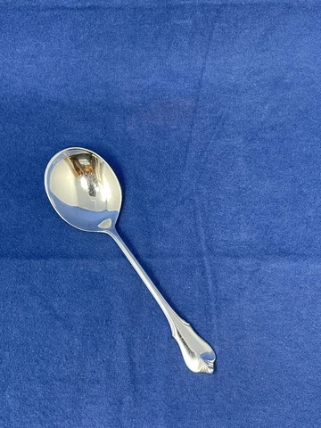 WALLACE STERLING GRAND COLONIAL CREAM SOUP SPOON NO MONOS Cover