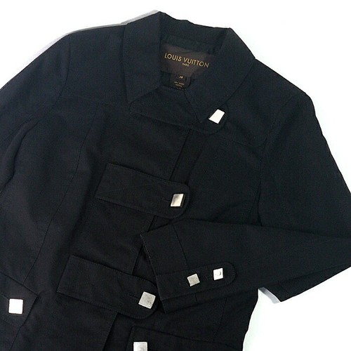 LOUIS VUITTON（LV） Autentica giacca donna LOUIS VUITTON nera usata dal Giappone taglia 38 M 2505TY