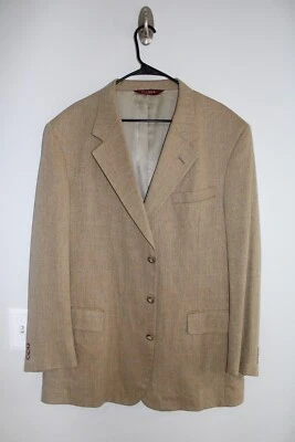 MARRÓN JOS. A. ABRIGO DEPORTIVO BANCO MEZCLA SEDA Y LANA 44L azul ventana traje chaqueta Foto 1 de 4