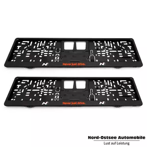 2x Original Hyundai N Kennzeichenhalter Kennzeichenverstärker Halterung schwarz - Bild 1 von 1