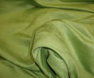 Suede Micro Faux Upholstery Drapery Kiwi Fabric 60" Wide sold BTY Upholstery - Picture 1 of 1