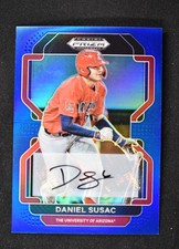 2022 Prizm Draft Picks Baseball Base Auto Blue #PDP19 Daniel Susac /99