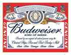 Budweiser Label klassisch Blech Metall Schild Knospe leicht Bier Alkohol NEU Made in USA