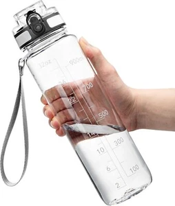 Water Bottles, 32oz Motivational Sports Water Bottle with 32 Ounces A-Clear - Picture 1 of 2