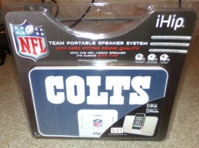 Nuevo en caja sistema de altavoces portátil iHip Indianapolis Colts todo dispositivo de audio conector de 3,5 mm  Foto 1 de 2