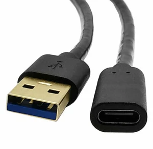 Câble d'extension de charge de données USB 3.0 Type A mâle vers USB-C femelle pour ordinateur portable PC - Photo 1 sur 12