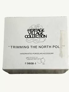 Heritage Village Collection Trimming The North Pole Porcelain Accessory - Picture 1 of 12