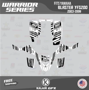 Graphics Kit for YAMAHA BLASTER YFS200 (2003-2006) 16 Mil Warrior - White - Picture 1 of 6