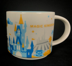 Starbucks Magic Kingdom You Are Here Mug Cup Disney Parks Blue Castle 14oz 