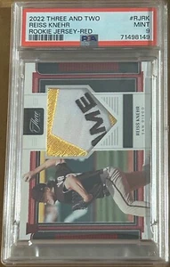 REISS KNEHR 2022 PANINI THREE AND TWO LOGO PATCH SSP 3/8 PSA 9 - Picture 1 of 1