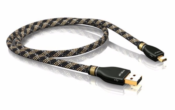 2,00m Viablue KR-2 Silver USB Kabel A/Mini B 2,0m 2m (1Stk) - Bild 1 von 1