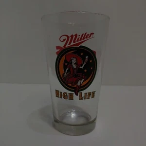 Vintage Miller High Life Glass "Girl on the Moon", RARE - Picture 1 of 3