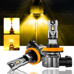 AUXBEAM 9005 H11 LED Headlight High Low Beam Bulbs Kit 6500K White Amber 3000K - Picture 1 of 18